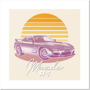 Mazda RX-7 / Japanese Sports Car Lover Posters and Art